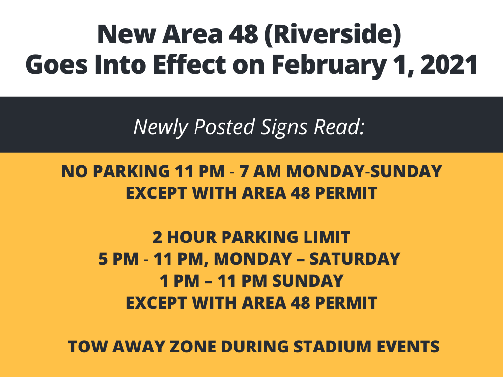 New Area 48 Parking Restrictions